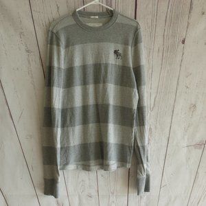 Abercrombie & Fitch Muscle Multi Color Stripe Long Sleeve Sweatshirt - Size XL